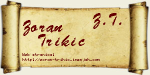 Zoran Trikić vizit kartica